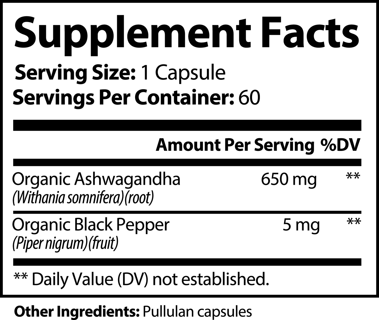 Ashwagandha + Black Pepper